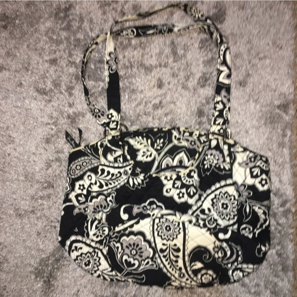 Vera Bradley Glenna Discontinued Print Midnight Paisley shoulder bag Spring 2015 - Picture 3 of 7